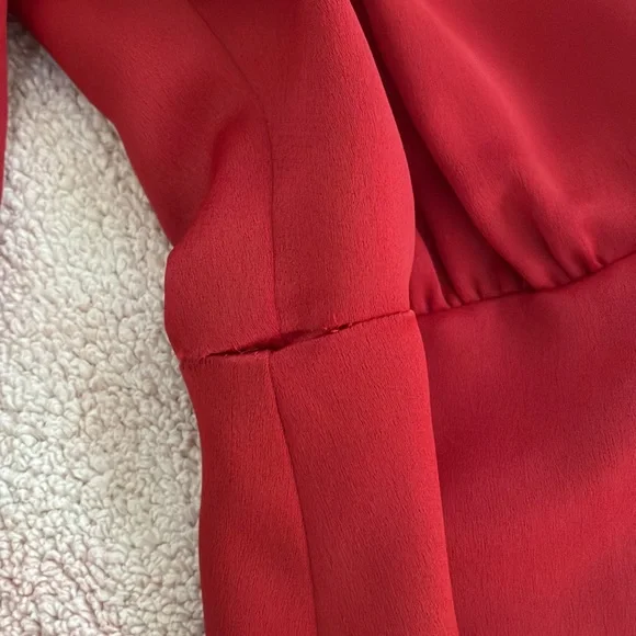 Sandro Paris Leana Wrap-Effect balloon sleeved mini dress from Neiman’s - Picture 9 of 16